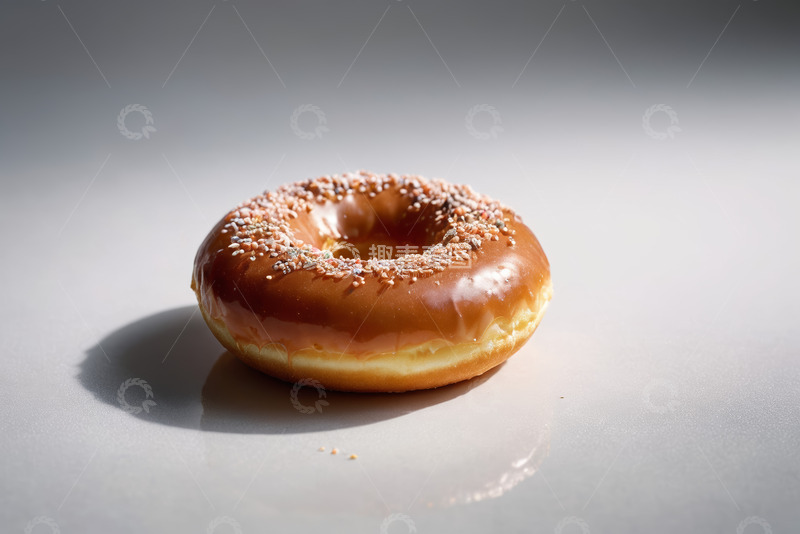 高清大图下载【趣麦麦图】撒糖霜的美味甜甜圈特写