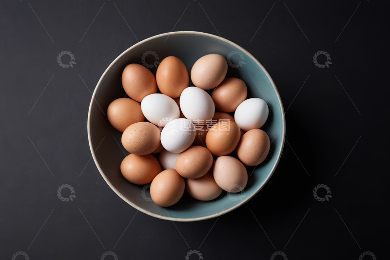 高清大图下载【趣麦麦图】碗中鸡蛋特写