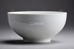 白色瓷碗特写素材