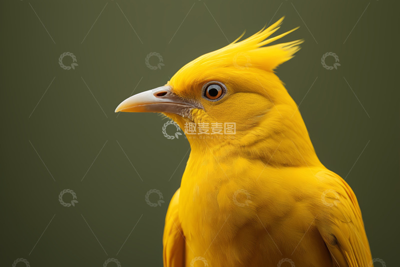 高清大图下载【趣麦麦图】黄色鸟类特写