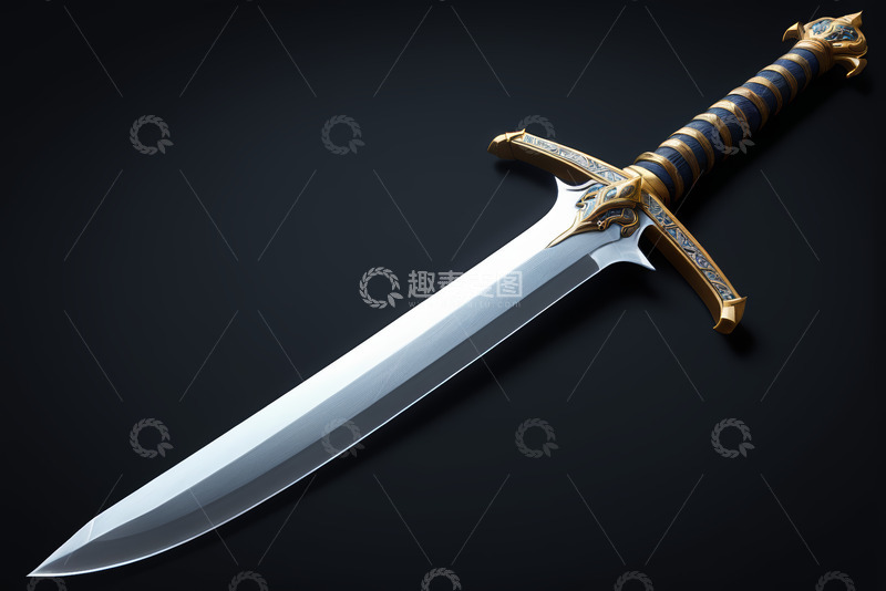 高清大图下载【趣麦麦图】精美装饰宝剑特写