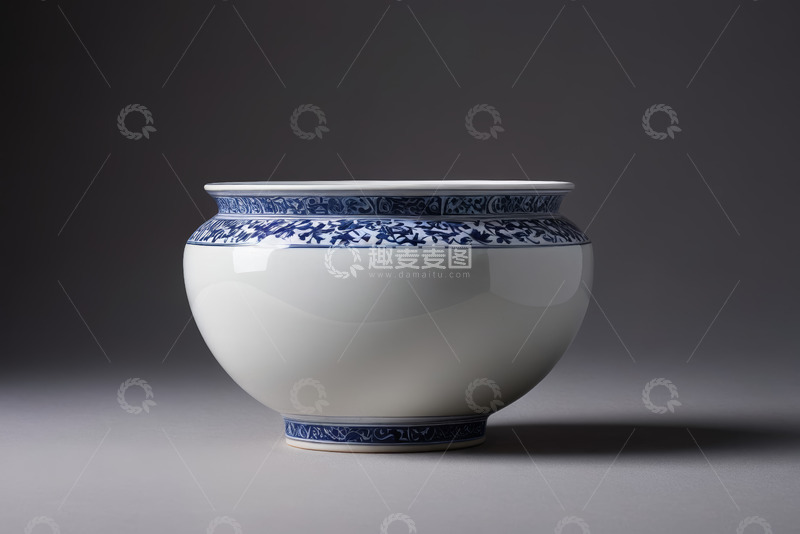 高清大图下载【趣麦麦图】青花瓷碗特写