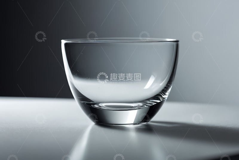 高清大图下载【趣麦麦图】透明玻璃碗特写