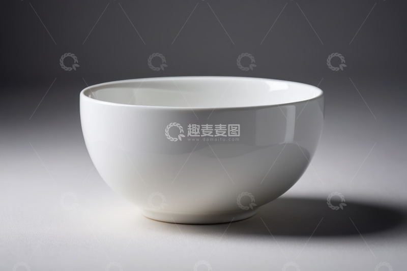高清大图下载【趣麦麦图】白色空碗特写静物素材