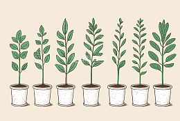盆栽植物生长过程动画图
