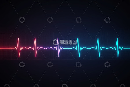 彩色动态心电图线条