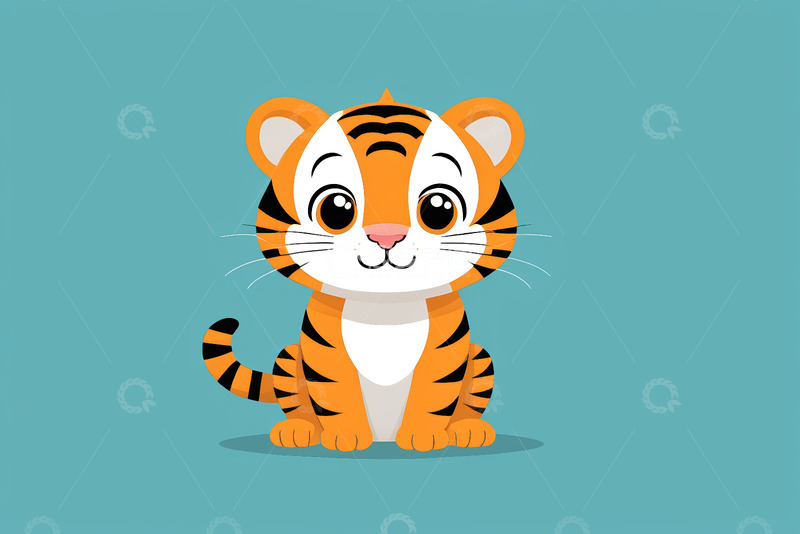 高清大图下载【趣麦麦图】卡通小老虎形象素材