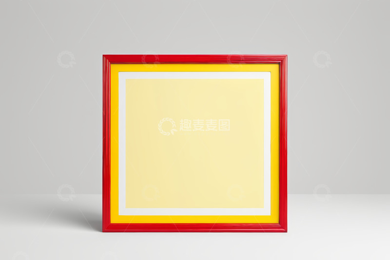高清大图下载【趣麦麦图】红色边框空白装饰画框
