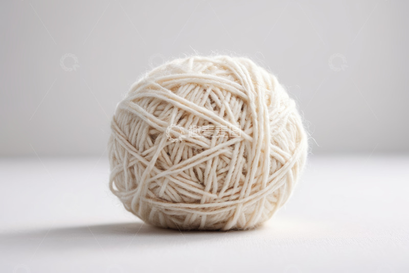 高清大图下载【趣麦麦图】白色毛线球特写素材