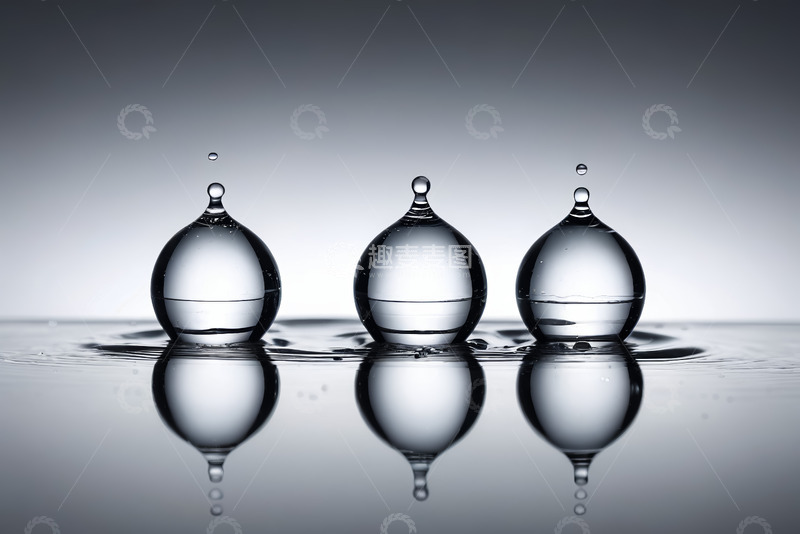 高清大图下载【趣麦麦图】水滴落下形成美丽倒影画面