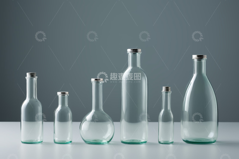 高清大图下载【趣麦麦图】透明玻璃瓶静物展示