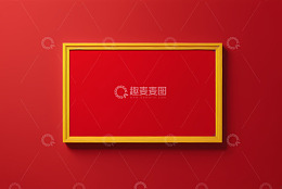 红色背景上的黄色相框