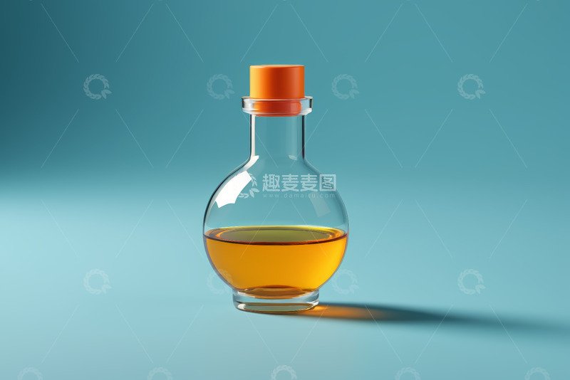 高清大图下载【趣麦麦图】装有液体的玻璃瓶子特写