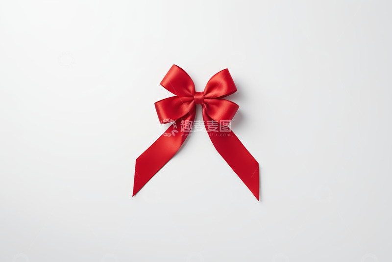 高清大图下载【趣麦麦图】红色蝴蝶结装饰素材