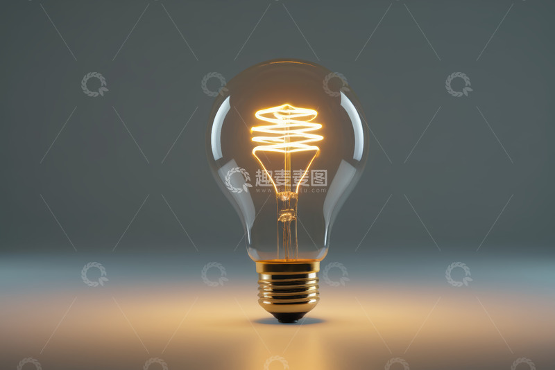 高清大图下载【趣麦麦图】发光玻璃灯泡特写