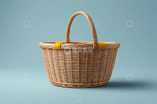 高清大图下载【趣麦麦图】藤编提篮静物特写