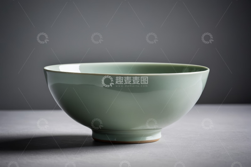 高清大图下载【趣麦麦图】浅绿色瓷碗静物特写