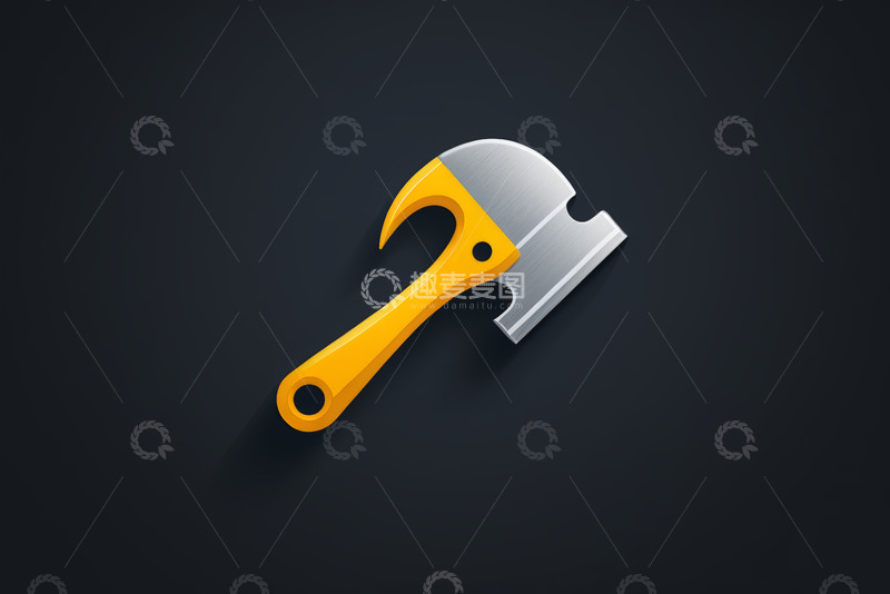 高清大图下载【趣麦麦图】黄色金属工具图标