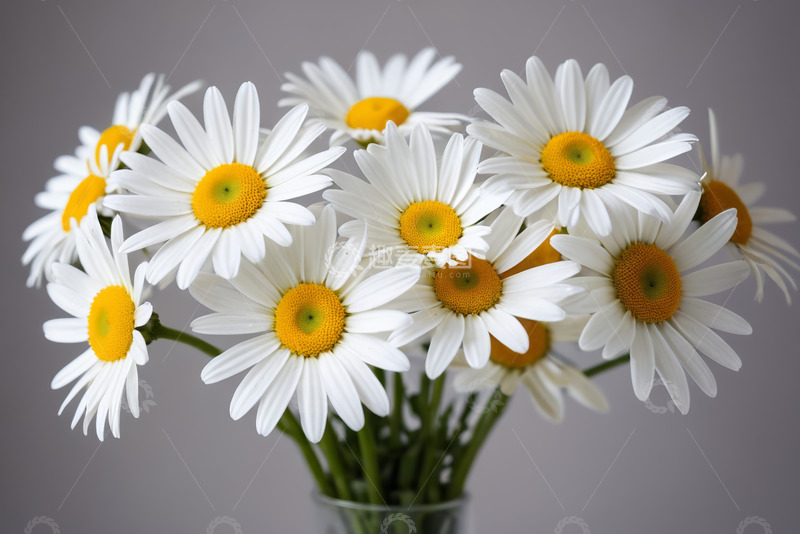 高清大图下载【趣麦麦图】白色雏菊插花特写