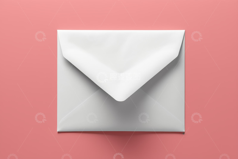 高清大图下载【趣麦麦图】粉色背景白色信封特写