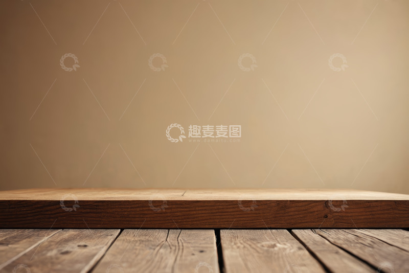 高清大图下载【趣麦麦图】木质桌面与浅棕色背景素材