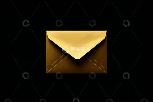 金色信封特写素材
