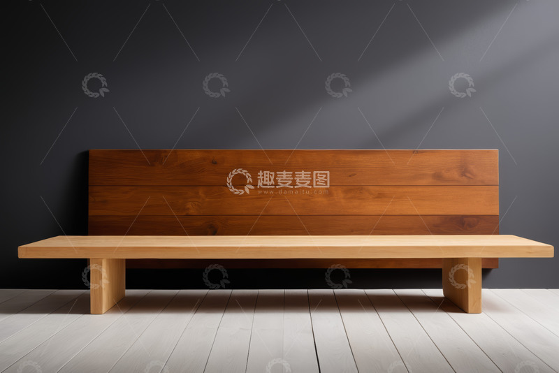 高清大图下载【趣麦麦图】室内木质长凳家居素材