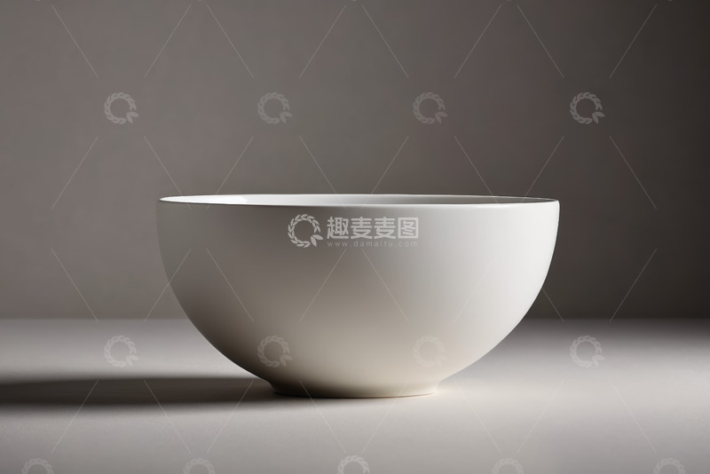 高清大图下载【趣麦麦图】白色陶瓷碗特写