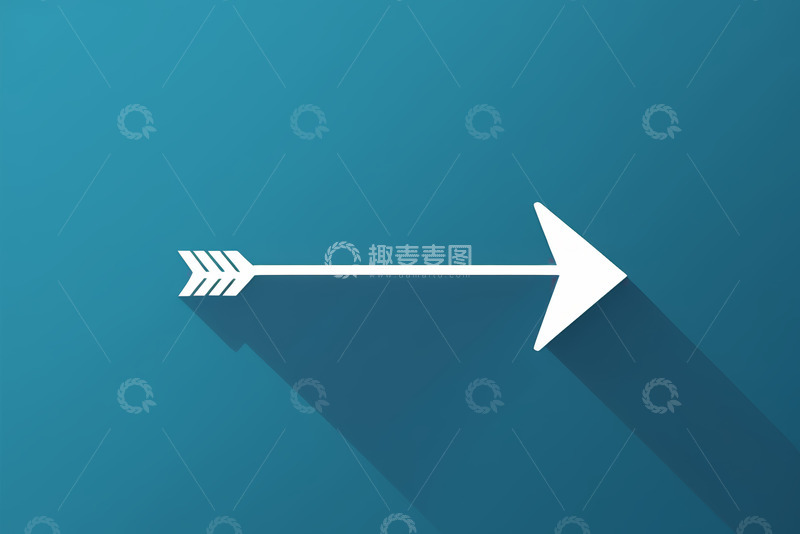 高清大图下载【趣麦麦图】蓝色背景白色箭头素材