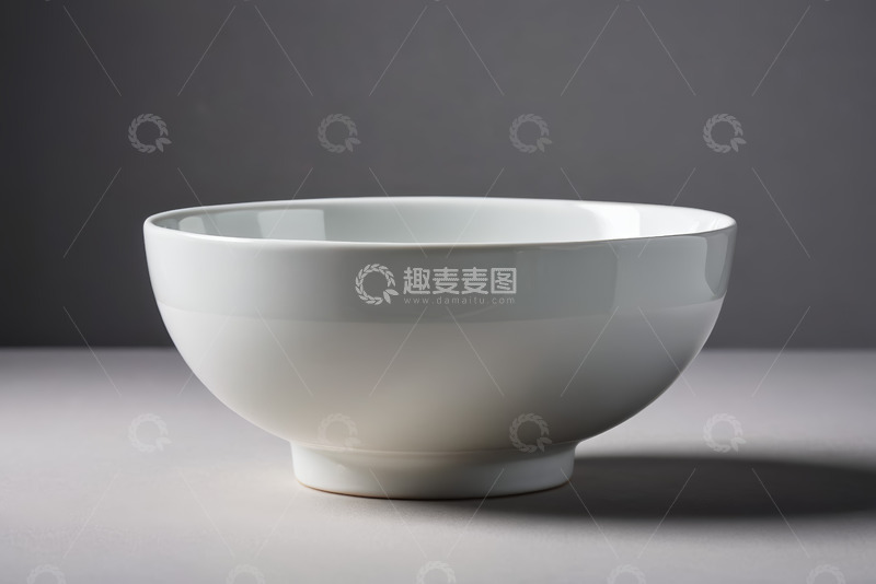高清大图下载【趣麦麦图】白色陶瓷碗特写