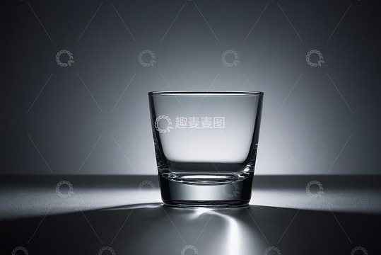 透明玻璃酒杯静物特写