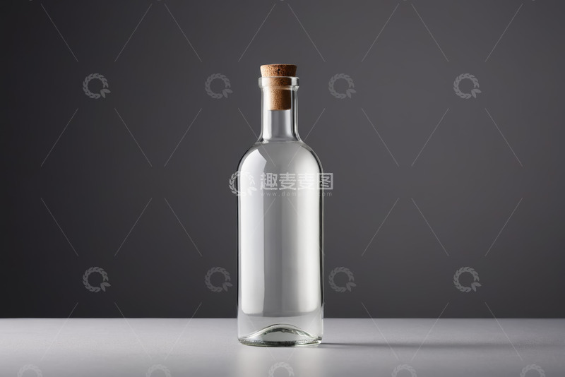 高清大图下载【趣麦麦图】透明玻璃瓶配软木塞静物