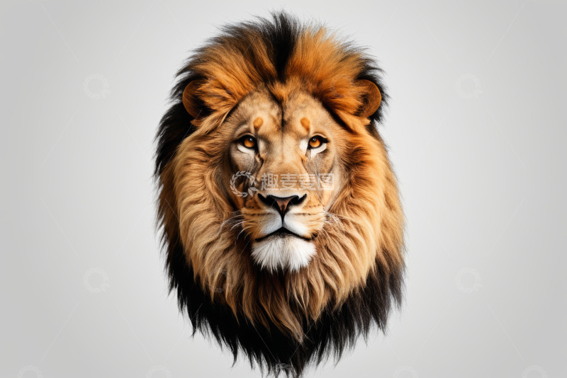 高清大图下载【趣麦麦图】雄狮头部特写