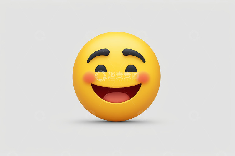 高清大图下载【趣麦麦图】黄色笑脸表情符号特写