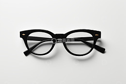 黑色时尚眼镜产品特写