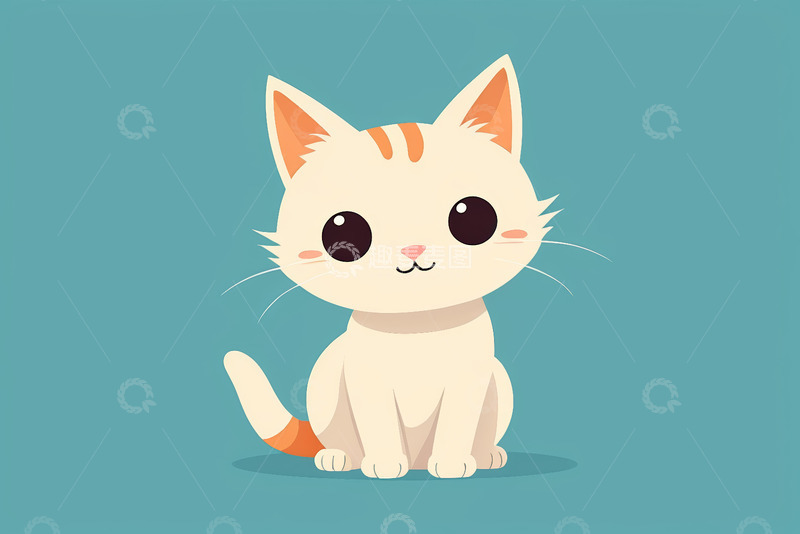 高清大图下载【趣麦麦图】可爱卡通小猫形象
