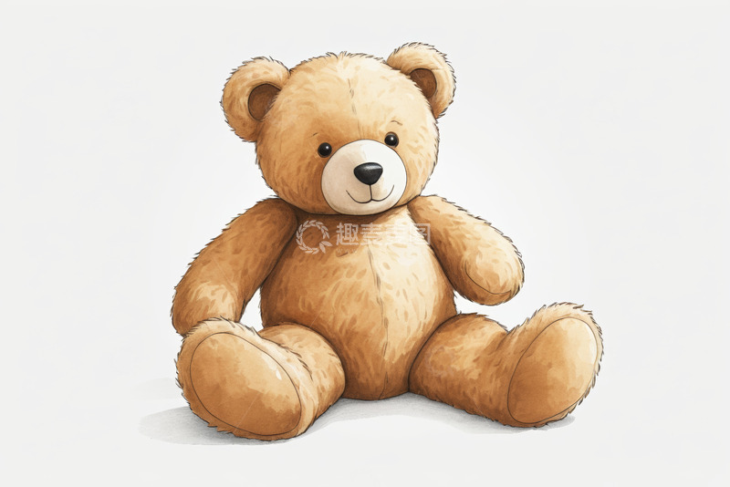 高清大图下载【趣麦麦图】坐着的棕色泰迪熊玩具