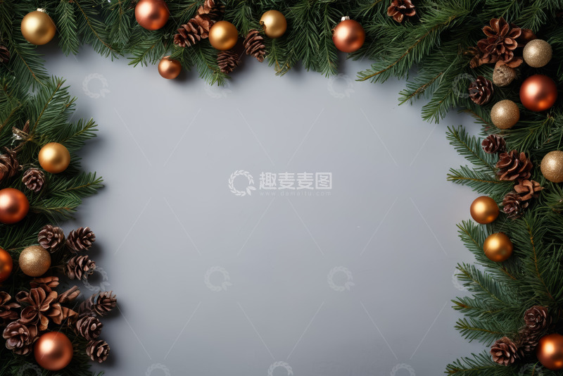 高清大图下载【趣麦麦图】圣诞装饰边框素材