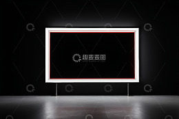 黑色背景发光边框显示屏