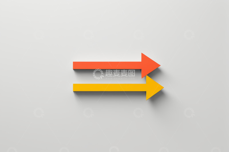 高清大图下载【趣麦麦图】双色箭头符号设计素材