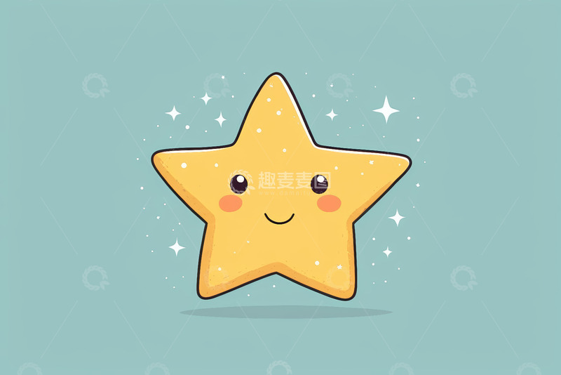高清大图下载【趣麦麦图】可爱卡通星星形象设计素材