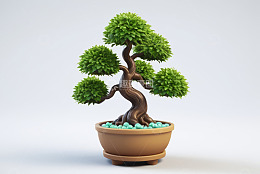 盆栽绿植3D渲染图