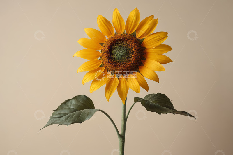 高清大图下载【趣麦麦图】单株向日葵特写
