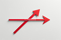 交叉红色箭头设计素材