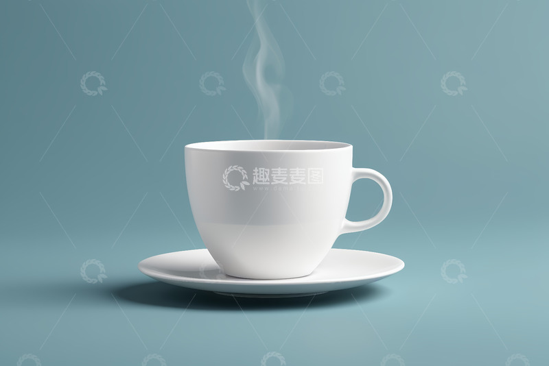 高清大图下载【趣麦麦图】白色咖啡杯热气升腾