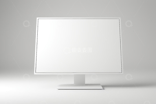 白色电脑显示器展示