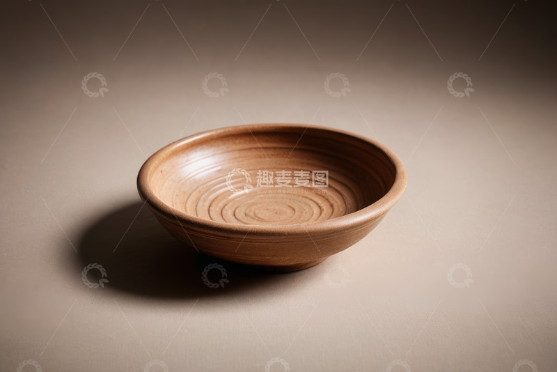 高清大图下载【趣麦麦图】棕色陶碗特写素材