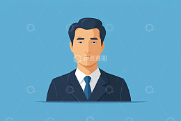 商务男士卡通形象头像