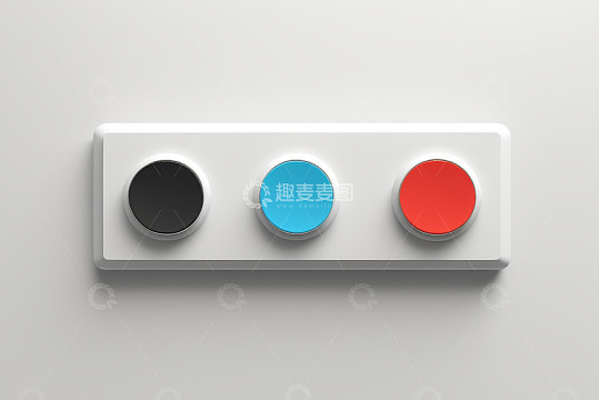 三色圆形控制开关