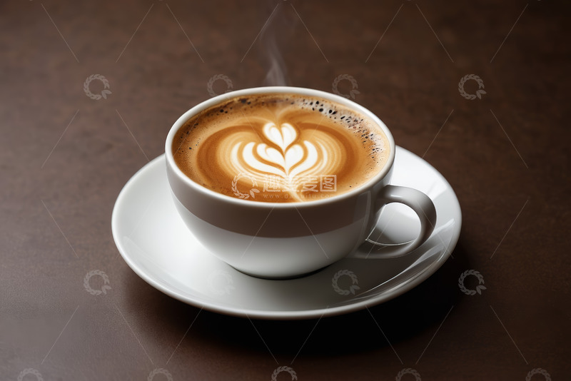 高清大图下载【趣麦麦图】咖啡杯中的拉花咖啡